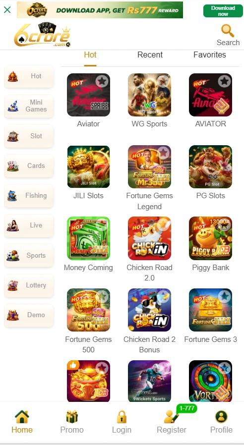 6crore Game App